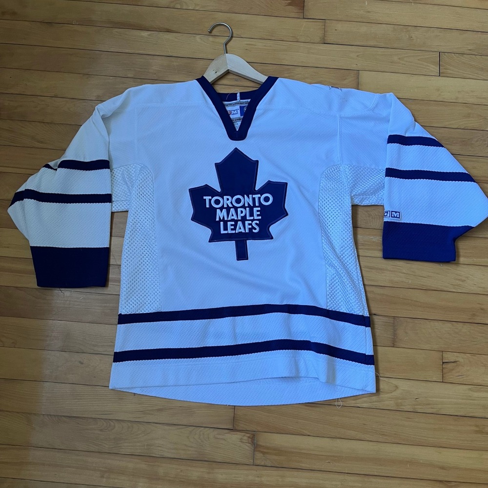 CCM Toronto Maple Leafs NHL Hockey Jersey White Blue Mens Size Medium M